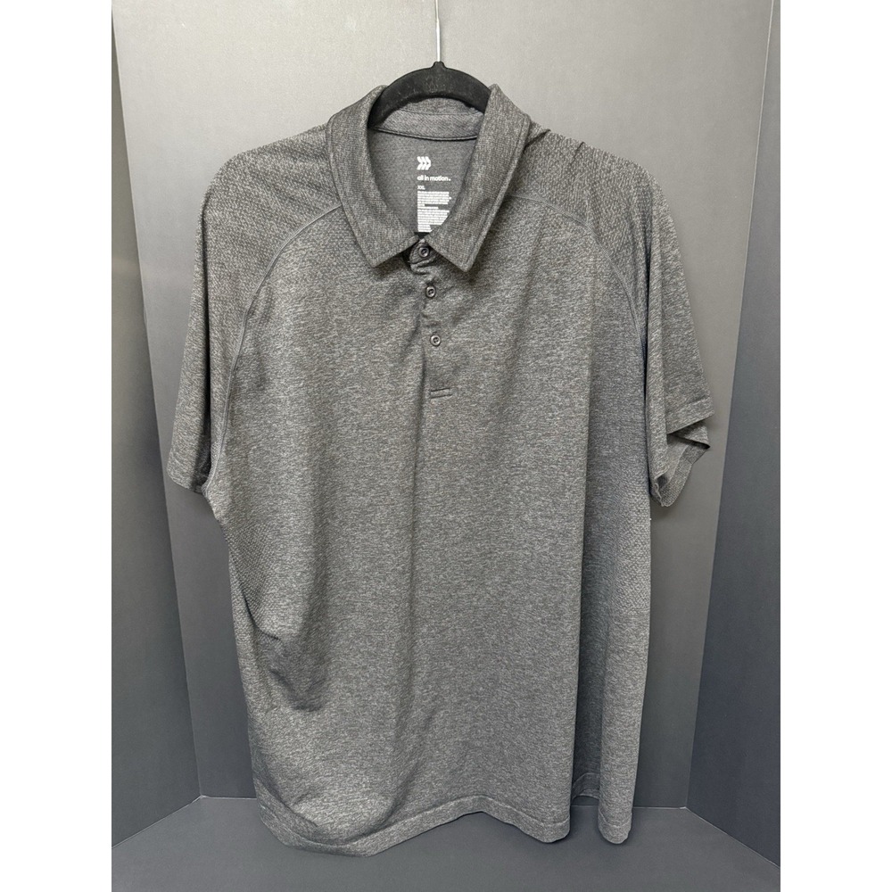 All In Motion - Short Sleeve Polo - Dark Gray - Size 2XL